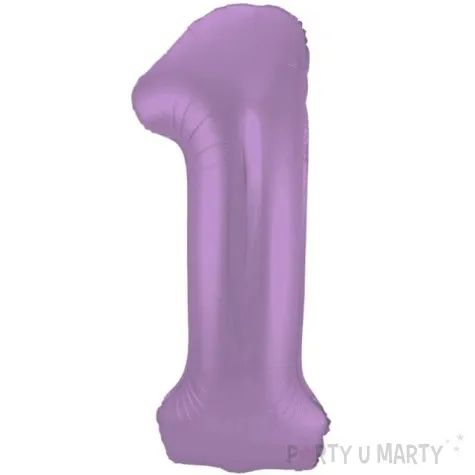 balon foliowy cyfra 1 metaliczny mat fioletowy folat 34 dgt