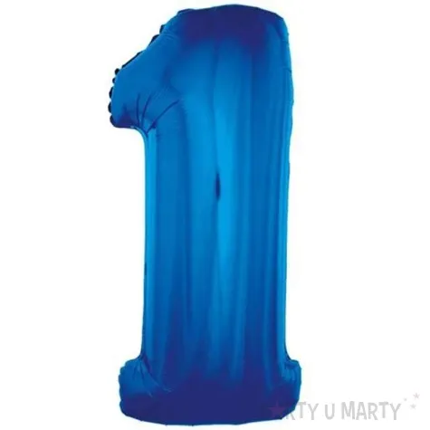 balon foliowy cyfra 1 niebieski godan 34 dgt