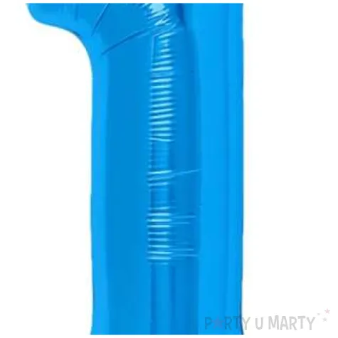 balon foliowy cyfra 1 niebieski partypal 16 dgt