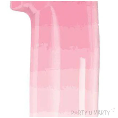 balon foliowy cyfra 1 ombre rozowy jasny qualatex 38 dgt