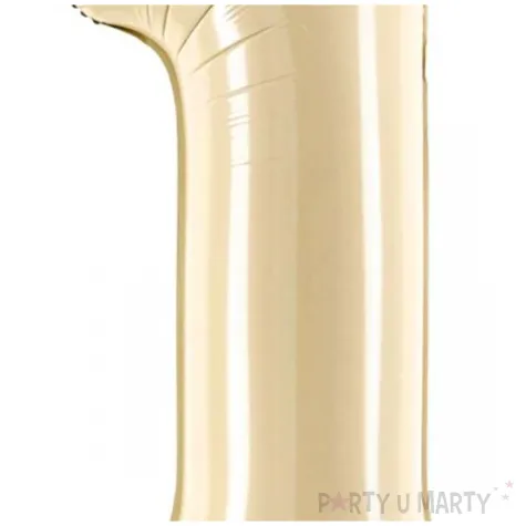 balon foliowy cyfra 1 pastel bezowy partydeco 34 dgt