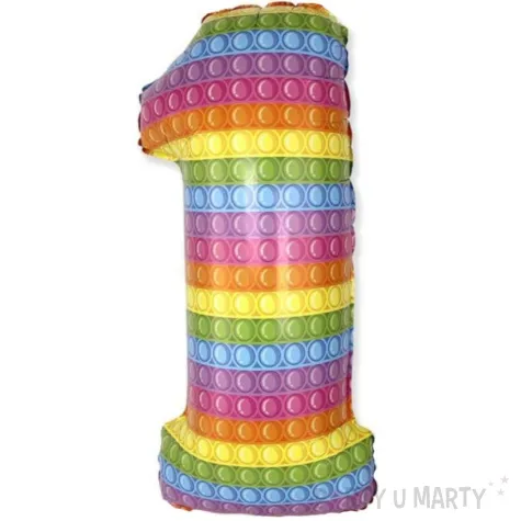 balon foliowy cyfra 1 pop it flexmetal 27 dgt