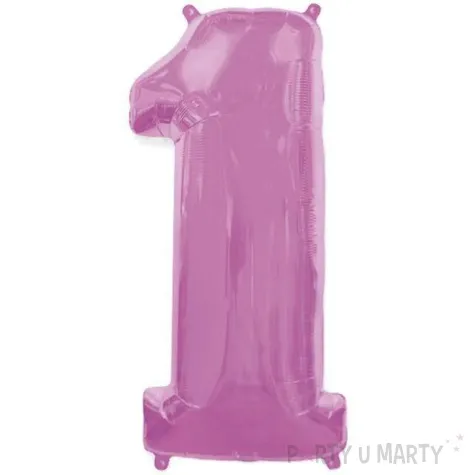 balon foliowy cyfra 1 rozowy godan 34 dgt