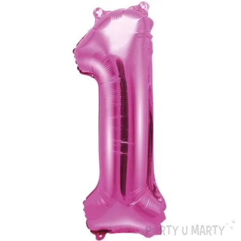 balon foliowy cyfra 1 rozowy partydeco 14 dgt