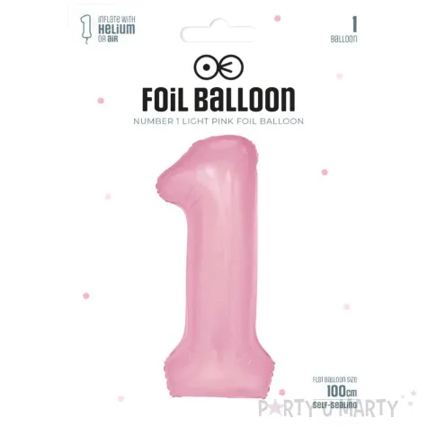 balon foliowy cyfra 1 rozowy partypal 39 dgt