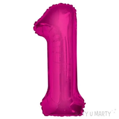 balon foliowy cyfra 1 rozowy unique 34 dgt