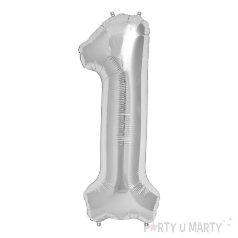 balon foliowy cyfra 1 srebrny northstar balloons 34 dgt