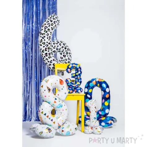 balon foliowy cyfra 1 stojaca hawajskie party folat 28 dgt