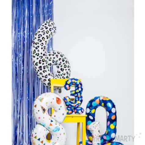balon foliowy cyfra 1 stojaca panterka folat 17 dgt