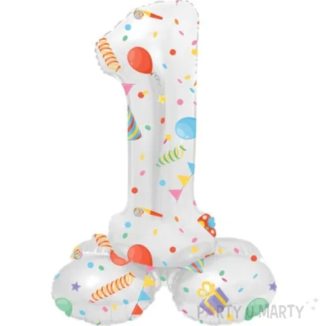 balon foliowy cyfra 1 stojaca party folat 28 dgt