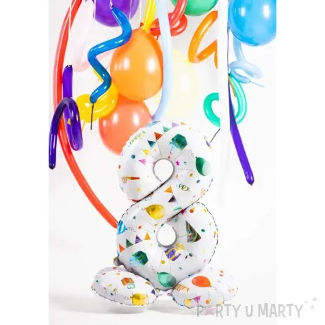 balon foliowy cyfra 1 stojaca party folat 28 dgt