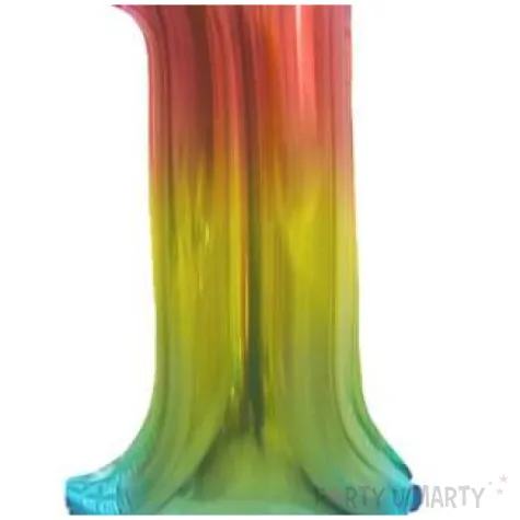 balon foliowy cyfra 1 stojaca teczowy godan 15 dgt