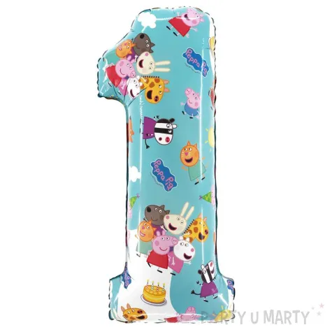 balon foliowy cyfra 1 swinka peppa grabo 26 dgt