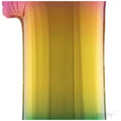 balon foliowy cyfra 1 teczowy funny fashion 40 dgt