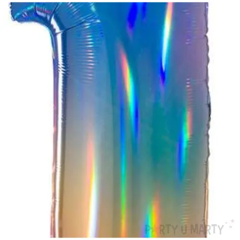 balon foliowy cyfra 1 teczowy grabo 40 dgt