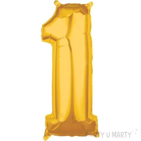 balon foliowy cyfra 1 zloty amscan 26 dgt