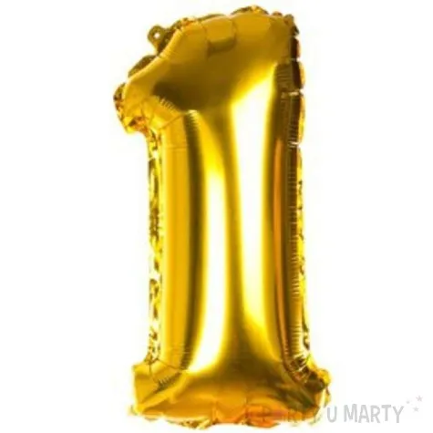 balon foliowy cyfra 1 zloty czakos 14 dgt