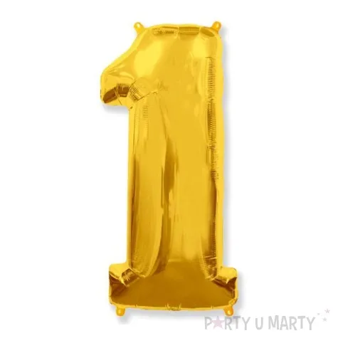 balon foliowy cyfra 1 zloty flexmetal 34 dgt