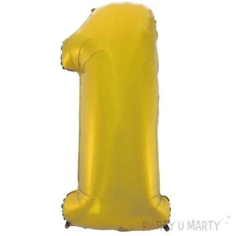 balon foliowy cyfra 1 zloty mat godan 45 dgt
