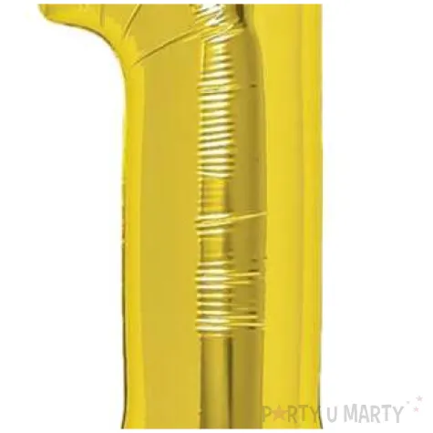 balon foliowy cyfra 1 zloty partypal 16 dgt