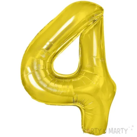 balon foliowy cyfra 1 zloty partypal 28 dgt