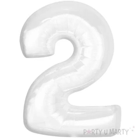 balon foliowy cyfra 2 beauty charm bialy godan 36 dgt