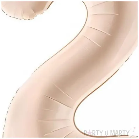 balon foliowy cyfra 2 bezowy ciemny partydeco 34 dgt