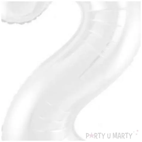 balon foliowy cyfra 2 bialy jix 40 dgt