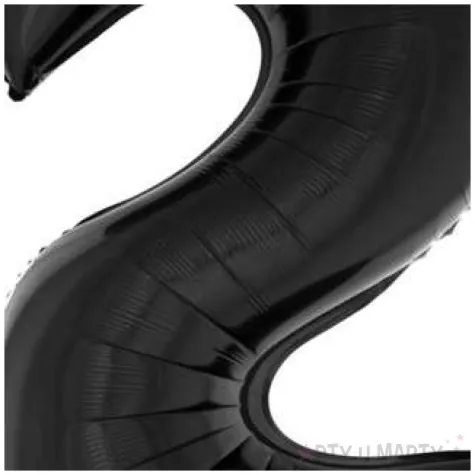 balon foliowy cyfra 2 czarny funny fashion 40 dgt