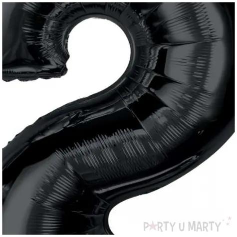 balon foliowy cyfra 2 czarny godan 36 dgt