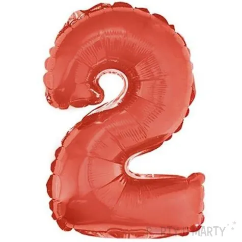 balon foliowy cyfra 2 czerwony oem 16 dgt