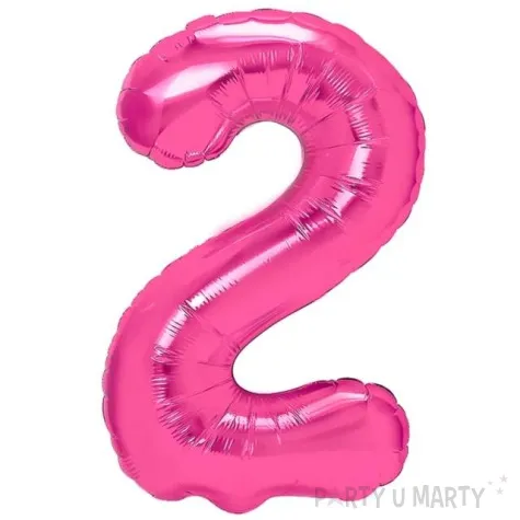 balon foliowy cyfra 2 fuksja partypal 16 dgt