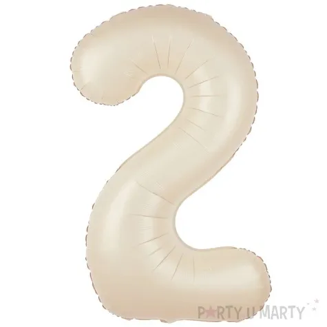 balon foliowy cyfra 2 kremowy partypal 39 dgt