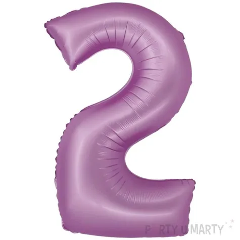 balon foliowy cyfra 2 lawendowy matowy godan 30 dgt