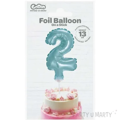 balon foliowy cyfra 2 micro blekitny godan 5 dgt