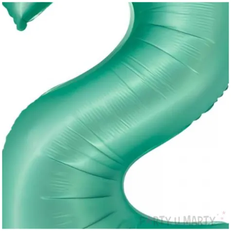 balon foliowy cyfra 2 mietowy matowy godan 30 dgt