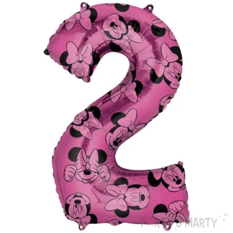 balon foliowy cyfra 2 minnie mouse amscan 26 dgt