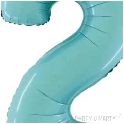 balon foliowy cyfra 2 niebieski pastel grabo 26 dgt