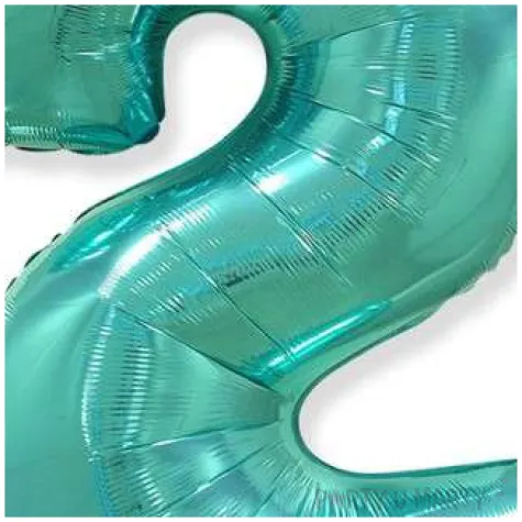 balon foliowy cyfra 2 niebieski tiffany flexmetal 34 dgt