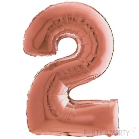 balon foliowy cyfra 2 rozowe zloto grabo 26 dgt