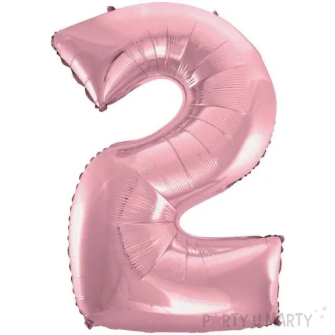 balon foliowy cyfra 2 rozowy jasny godan 45 dgt