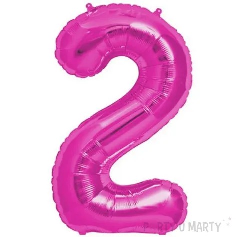 balon foliowy cyfra 2 rozowy oem 38 dgt