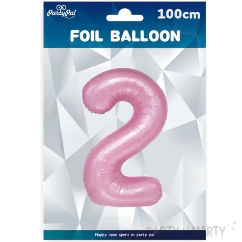 balon foliowy cyfra 2 rozowy partypal 39 dgt
