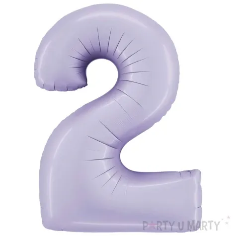 balon foliowy cyfra 2 satynowy liliowy grabo 40 dgt