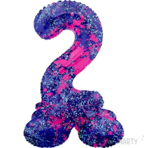 balon foliowy cyfra 2 stojaca galaxy splash folat 17 dgt
