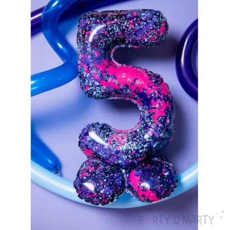 balon foliowy cyfra 2 stojaca galaxy splash folat 17 dgt