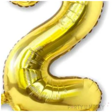 balon foliowy cyfra 2 stojaca zlota dekoracjepolska 15 dgt