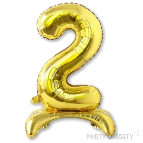 balon foliowy cyfra 2 stojaca zlota dekoracjepolska 15 dgt