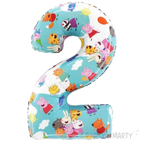 balon foliowy cyfra 2 swinka peppa grabo 26 dgt