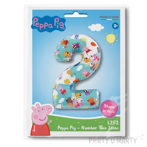 balon foliowy cyfra 2 swinka peppa grabo 26 dgt